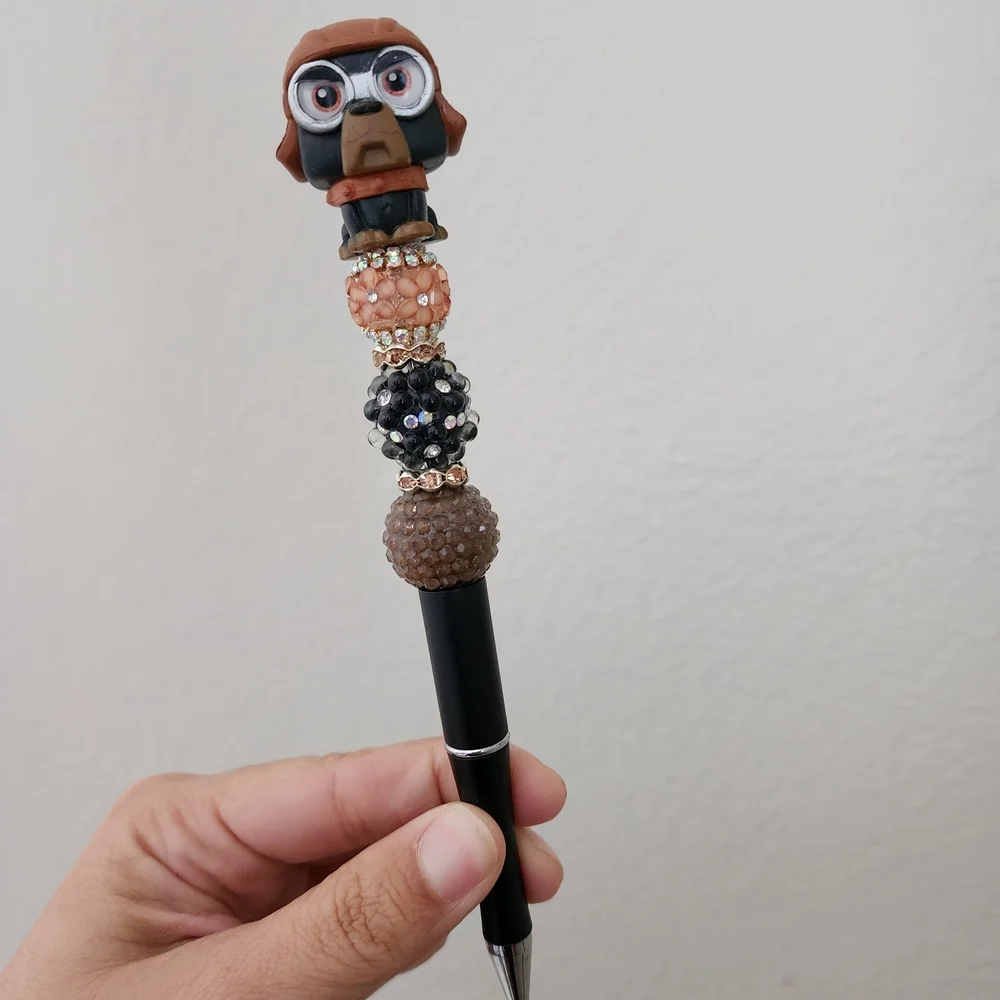 Disney Up Beta Dog Doorable Custom Beaded Black Ink Pen